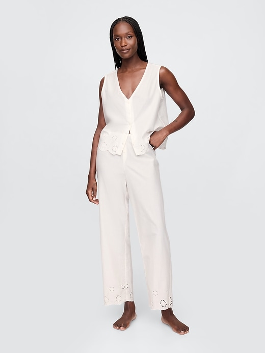 Image number 1 showing, Eyelet Hem PJ Pants