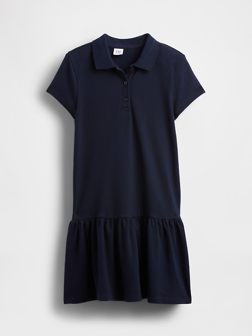 Image number 2 showing, Kids Uniform Drop-Waist Polo Dress