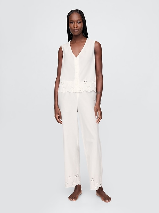 Image number 2 showing, Eyelet Hem PJ Top