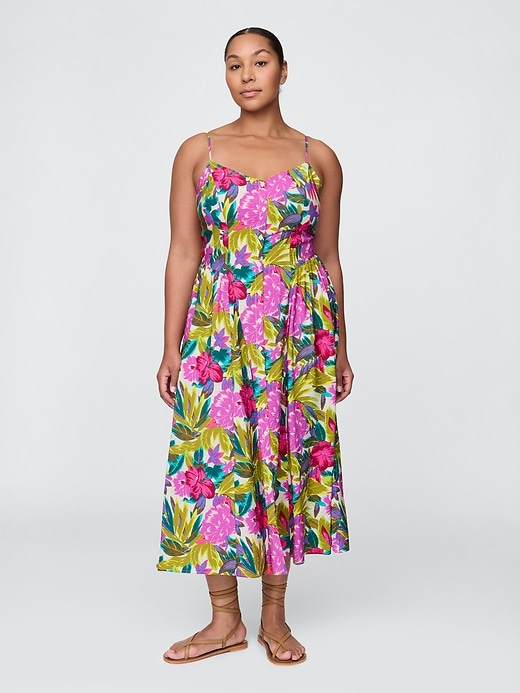 Image number 4 showing, Floral V-Neck Midi Dress