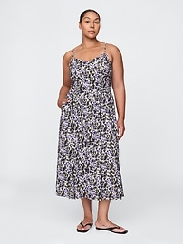 Floral V-Neck Midi Dress