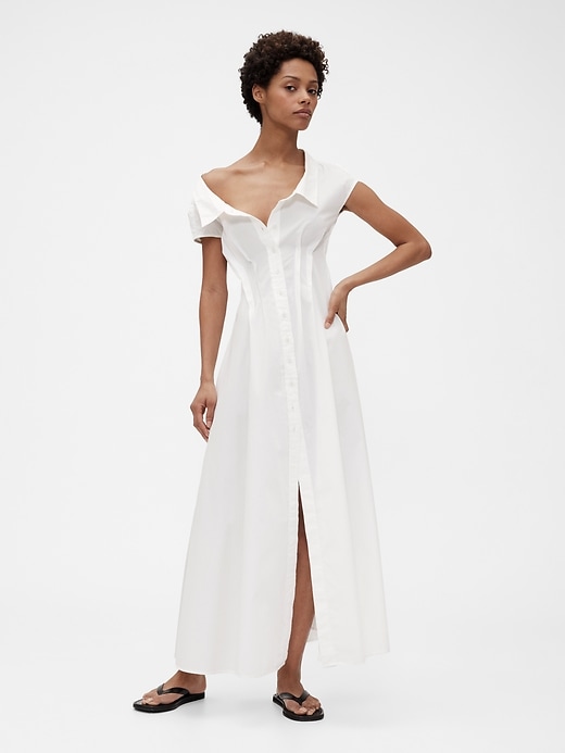 Image number 1 showing, GapStudio Poplin Maxi Shirtdress