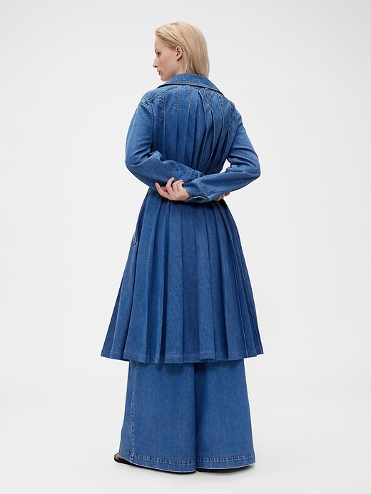 2 of 8 showing, with the color Medium wash of product GapStudio Denim Tailored Trench Coat