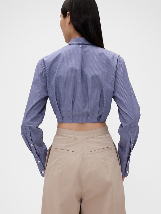 Image number 2 showing, GapStudio Poplin Cropped Shirt