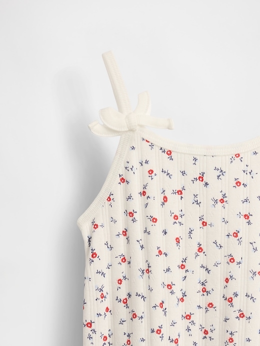Image number 3 showing, Baby & Toddler Pointelle Rib Bow Cami