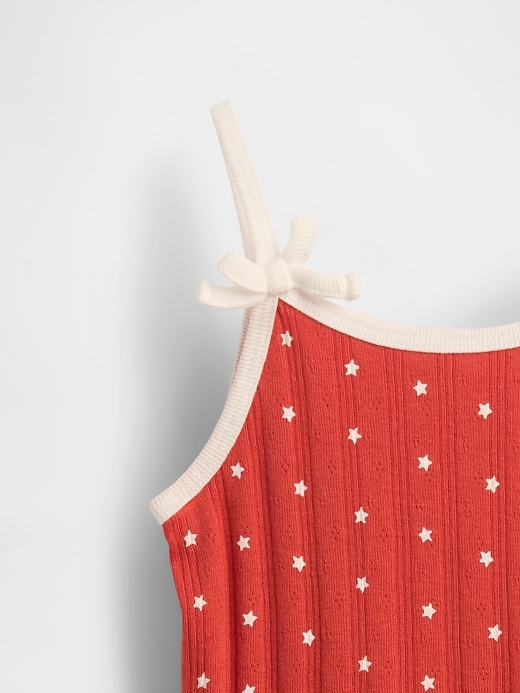 Image number 3 showing, Baby & Toddler Pointelle Rib Bow Cami