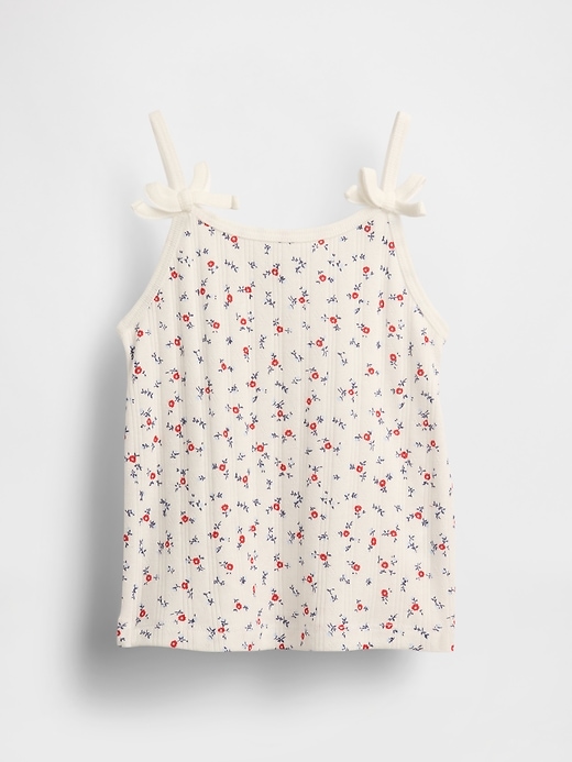 Image number 1 showing, Baby & Toddler Pointelle Rib Bow Cami