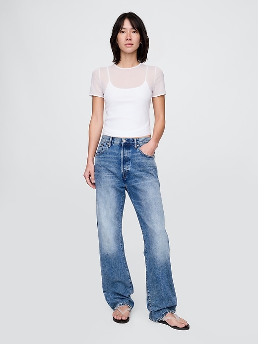 Image number 2 showing, Mesh Cropped T-Shirt
