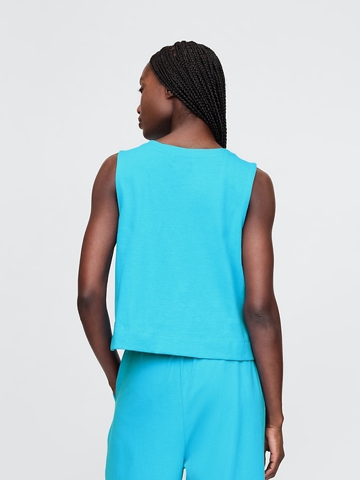 Image number 2 showing, Heavyweight Organic Cotton Cropped Shell Tank Top