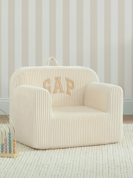 Image number 2 showing, babyGap Ribbed Velour Logo Foam Chair