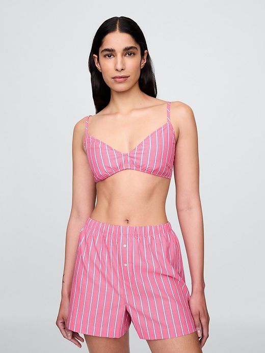 Image number 1 showing, Poplin Triangle Bralette