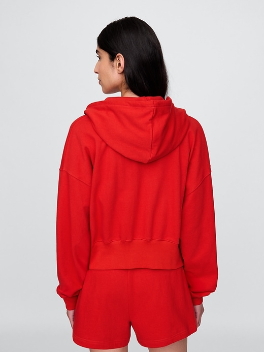 Image number 3 showing, Heavyweight French Terry Oversized Zip Wedge Hoodie