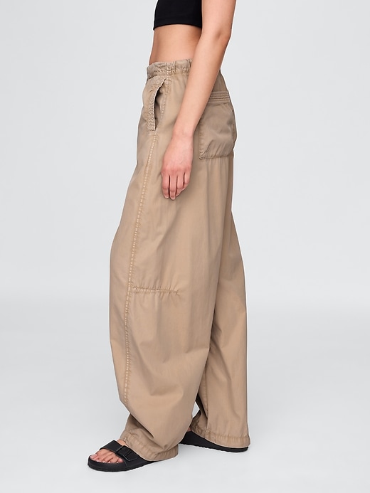Image number 3 showing, Low Rise Barrel Parachute Pants