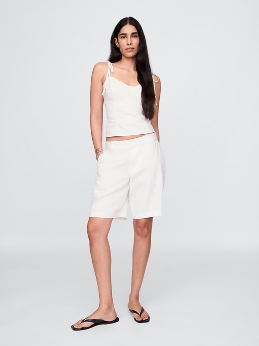 Image number 7 showing, 365 Low Rise Linen-Blend Trouser Shorts