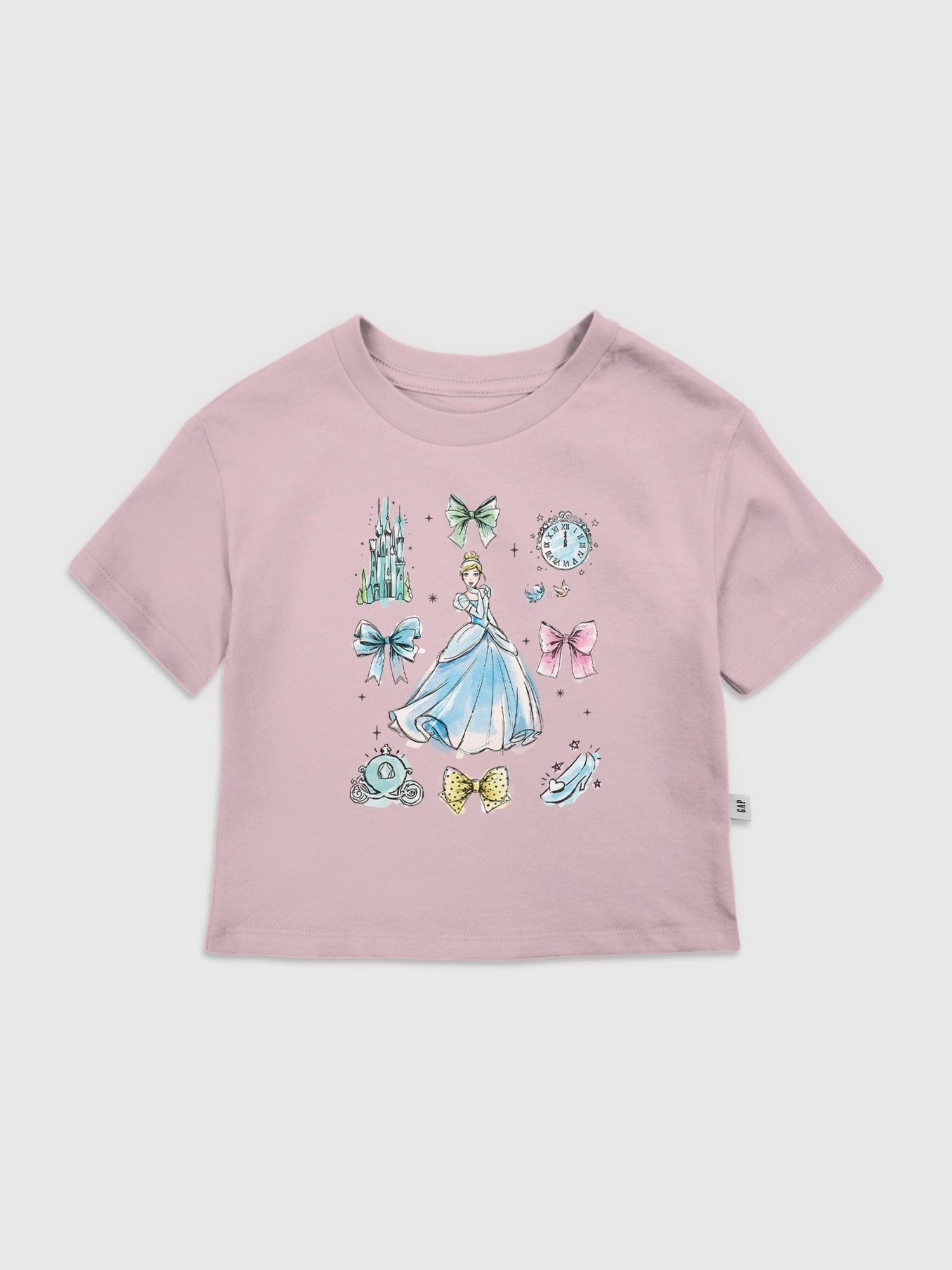 Toddler Disney Cinderella Bow Icons Graphic T-Shirt