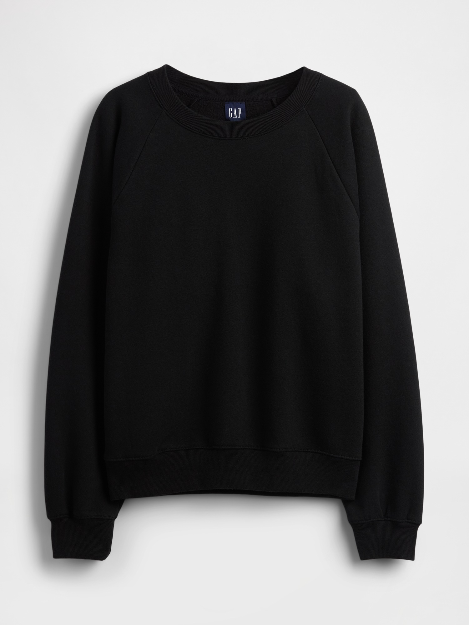 Женский свитшот Gap VintageSoft Raglan, цвет: Чёрный — фото 5