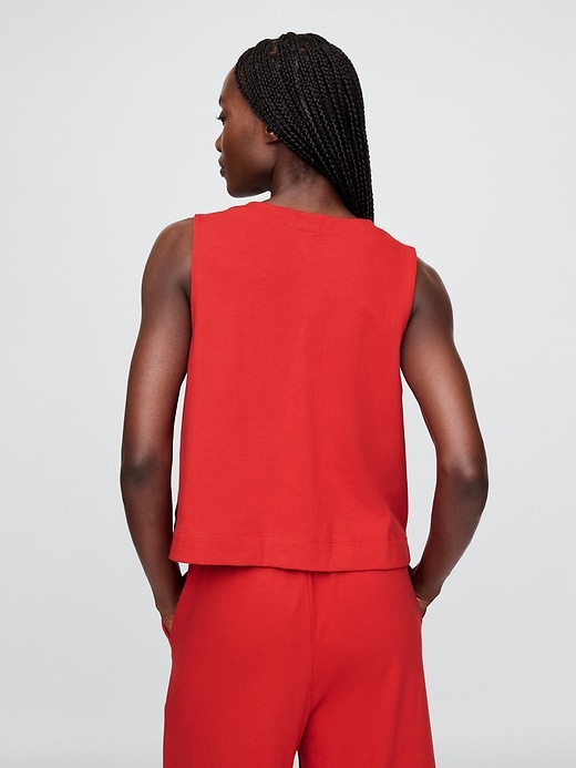 Image number 2 showing, Heavyweight Organic Cotton Cropped Shell Tank Top