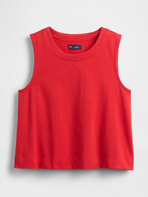 Image number 4 showing, Heavyweight Organic Cotton Cropped Shell Tank Top