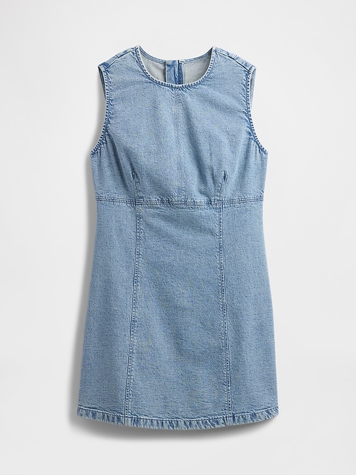 Image number 4 showing, Denim Mini Shift Dress