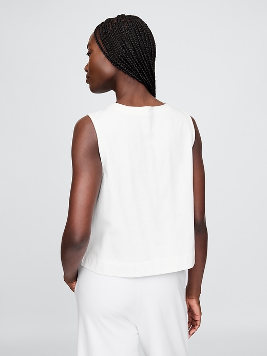 Image number 2 showing, Heavyweight Organic Cotton Cropped Shell Tank Top