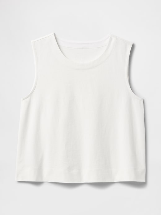 Image number 4 showing, Heavyweight Organic Cotton Cropped Shell Tank Top