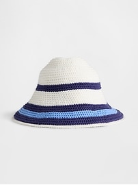 View large product image 1 of 1. Baby & Toddler Striped Knit Bucket Hat
