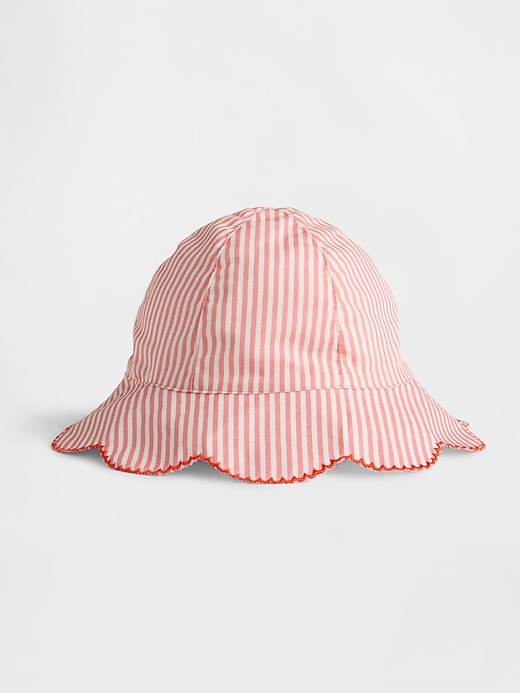 View large product image 1 of 1. Baby & Toddler Scalloped Stripe Bucket Hat