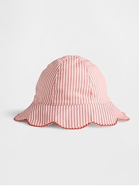View large product image 1 of 1. Baby & Toddler Scalloped Stripe Bucket Hat