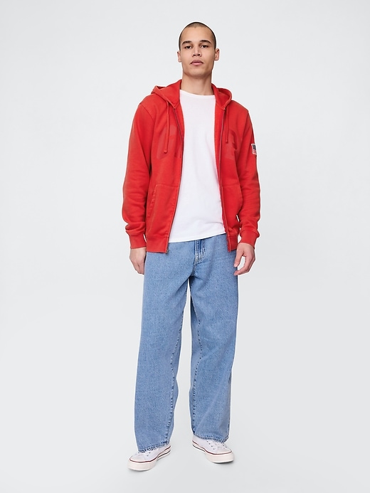 Image number 2 showing, VintageSoft Gap Logo Zip Hoodie