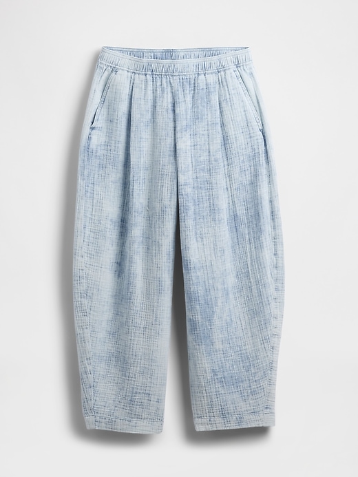 Image number 7 showing, Crinkle Gauze Denim Easy Barrel Pants