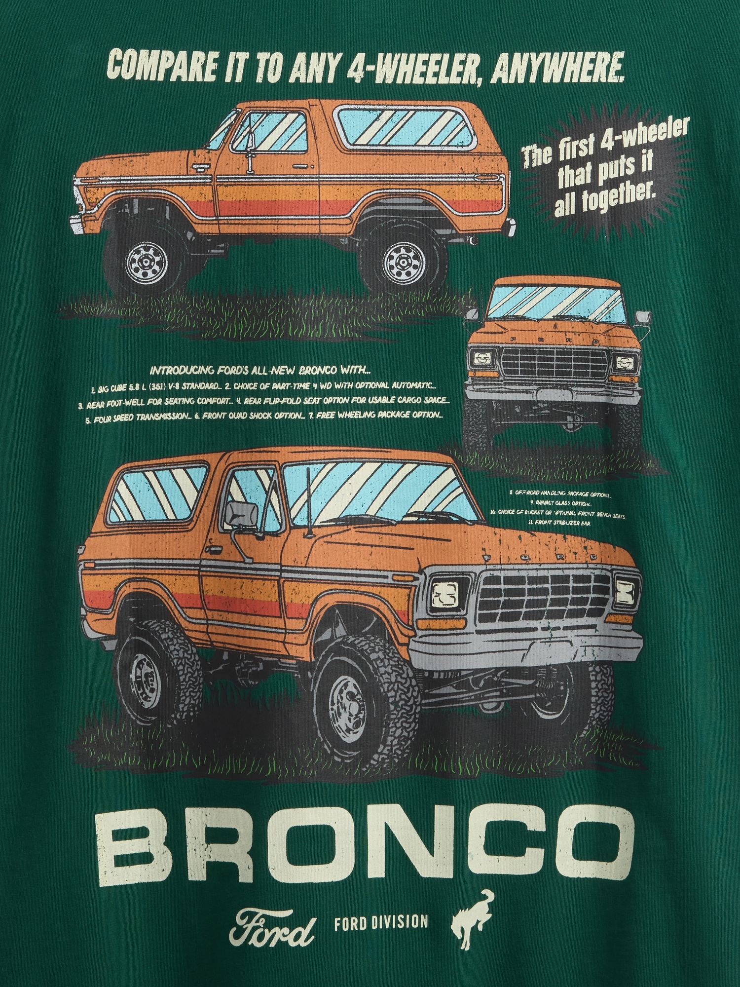 Мужские футболки Gap Heavyweight Ford Graphic Crop T-Shirt — фото 4