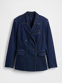 GapStudio Denim Double-Breasted Tailored Blazer