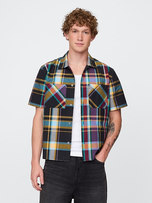 Image number 1 showing, Mixed Plaid Oxford Shirt
