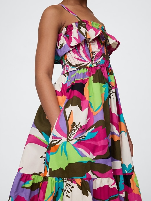 Image number 4 showing, Kids Smocked Ruffle Midi Dress
