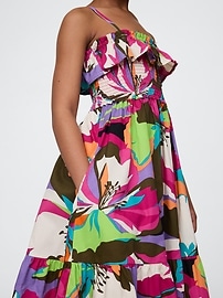 Kids Smocked Ruffle Midi Dress