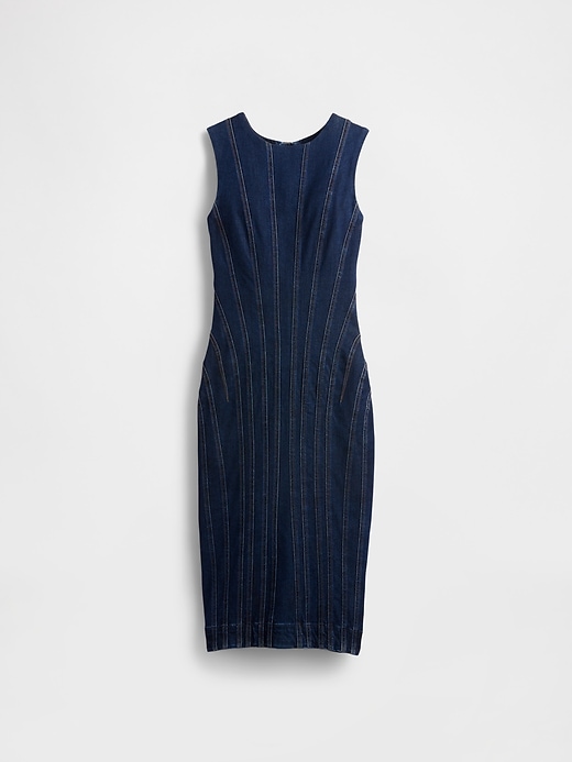 Image number 7 showing, GapStudio Seamed Denim Midi Dress