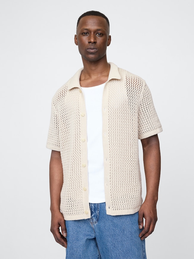 Mesh Sweater Shirt