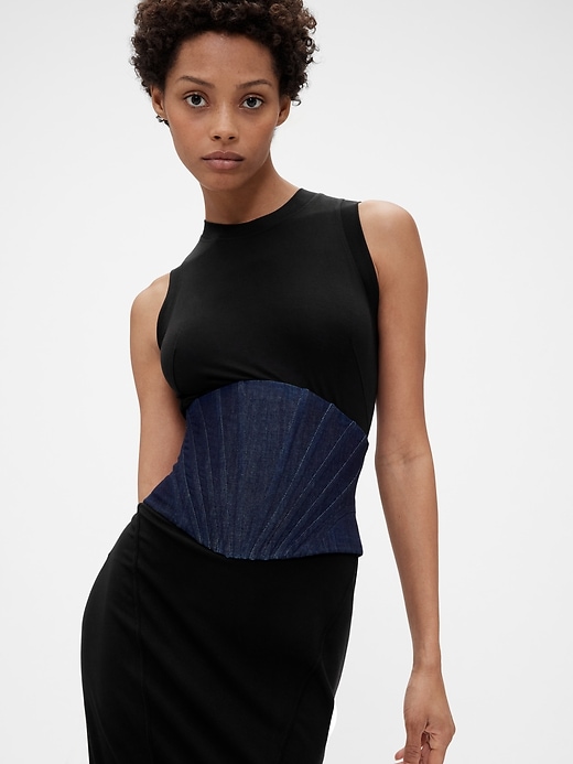 Image number 4 showing, GapStudio Denim Corset Belt