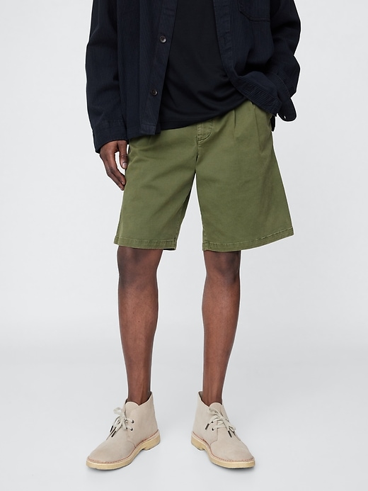 Image number 2 showing, Pleated Khaki Shorts