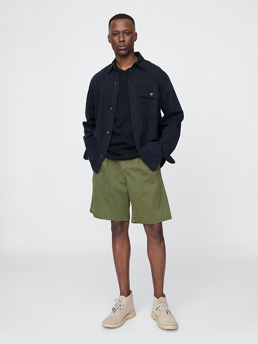 Image number 1 showing, Pleated Khaki Shorts