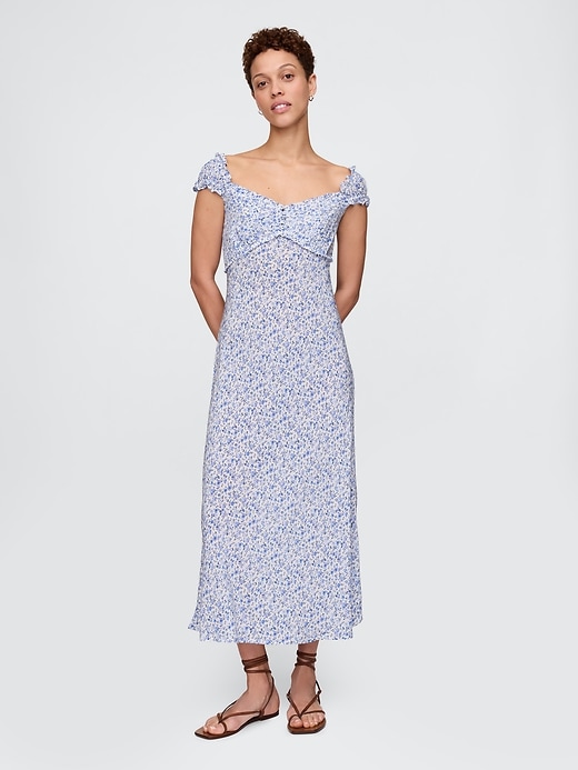 Image number 1 showing, Crepe Sweetheart Maxi Dress