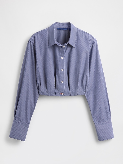 Image number 7 showing, GapStudio Poplin Cropped Shirt