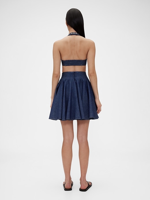 Image number 2 showing, GapStudio Pleated Denim Mini Skirt