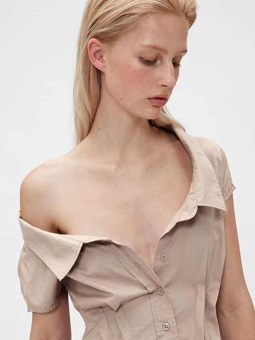 Image number 5 showing, GapStudio Poplin Maxi Shirtdress
