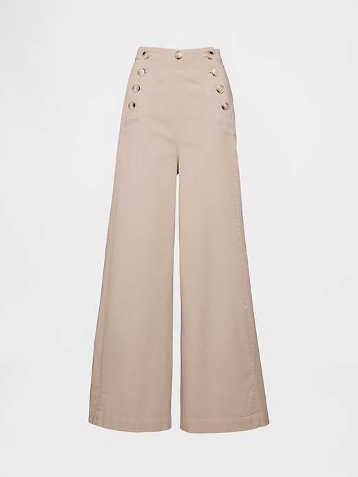 Image number 8 showing, GapStudio High Rise Twill Sailor Pants
