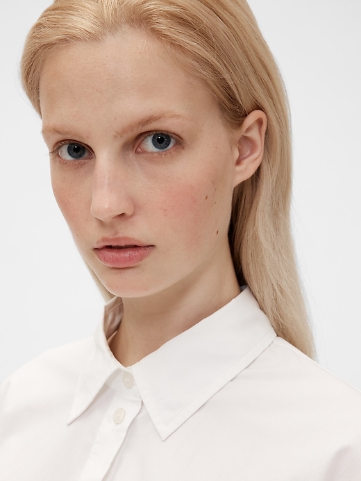 Image number 4 showing, GapStudio Poplin Cropped Shirt