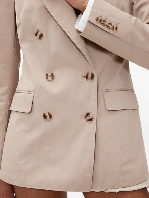 Image number 4 showing, GapStudio Twill Double-Breasted Tailored Blazer