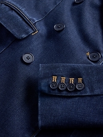 GapStudio Denim Double-Breasted Tailored Blazer