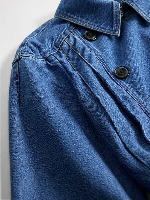 7 of 8 showing, with the color Medium wash of product GapStudio Denim Tailored Trench Coat