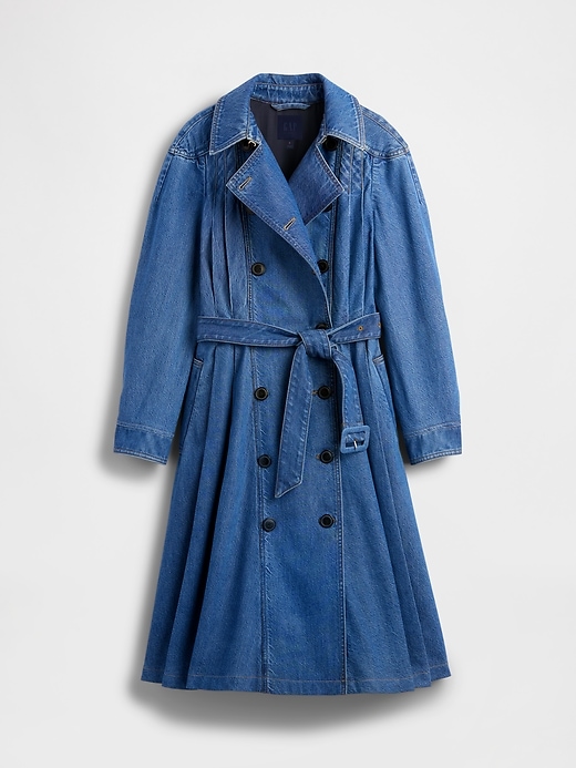 8 of 8 showing, with the color Medium wash of product GapStudio Denim Tailored Trench Coat